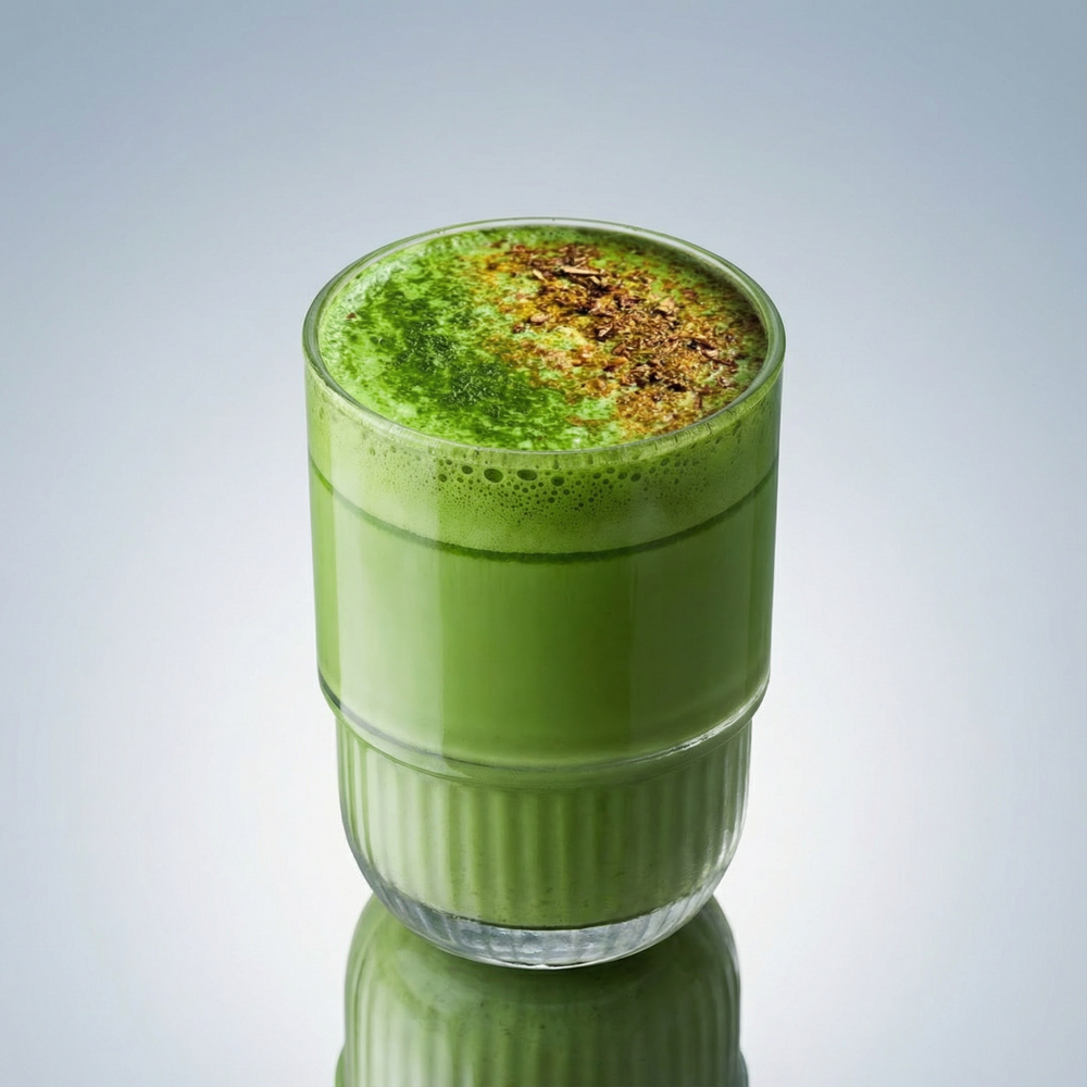 Pumpkin Spice Matcha Crème Brûlée Latte