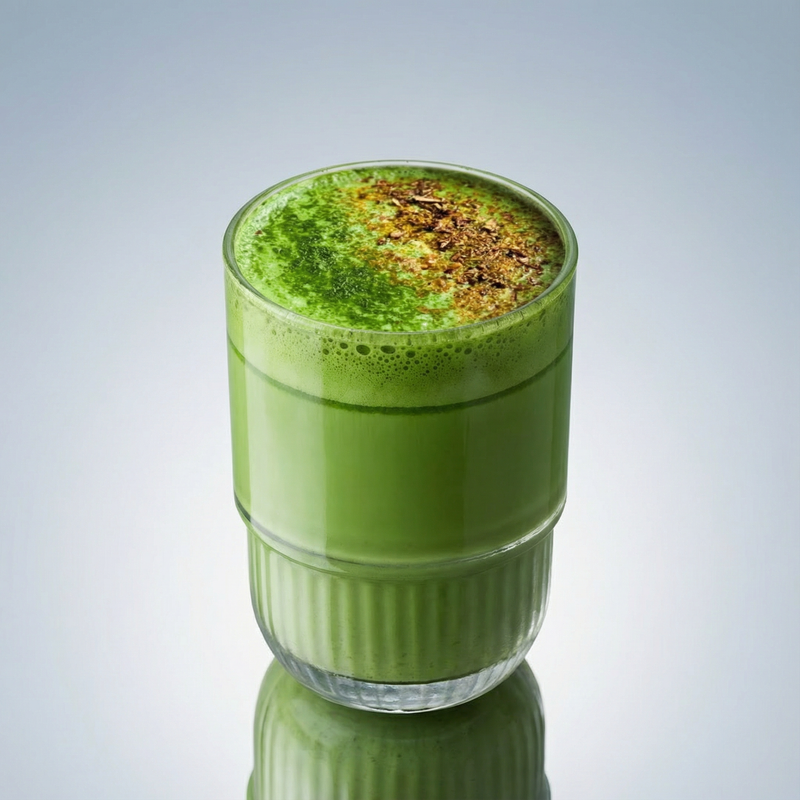 Pumpkin Spice Matcha Crème Brûlée Latte