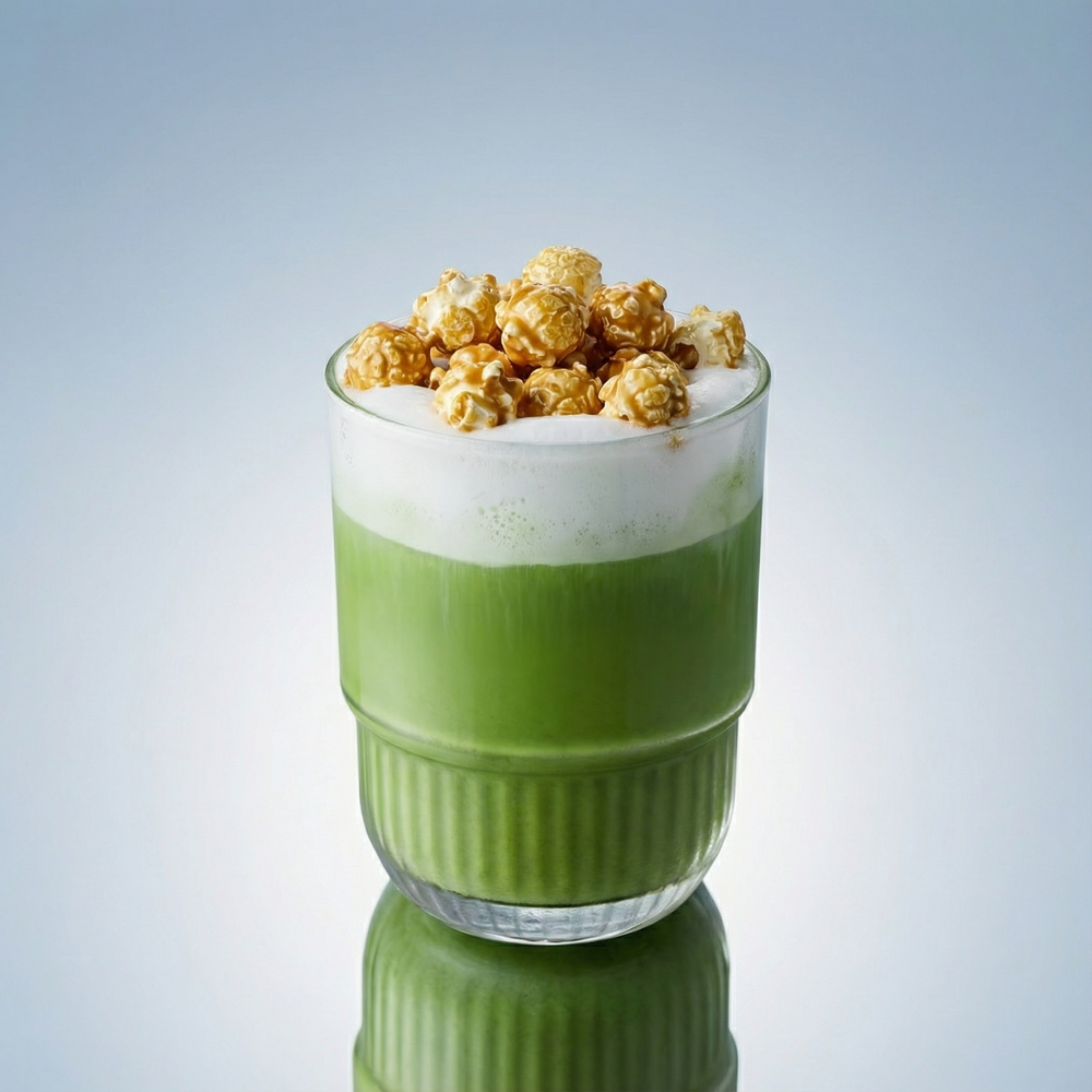 Salted Caramel Popcorn Matcha
