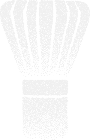 Line illustration of a hand whisking matcha with a bamboo whisk, representing the Focus stage of the Yuzen matcha ritual